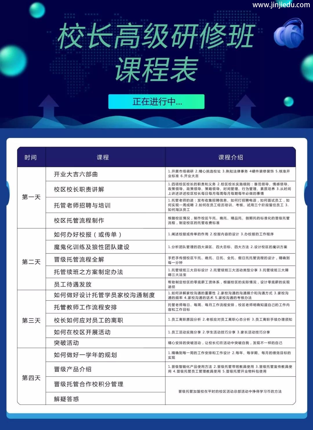 晋级教育第四十期校长高级研修班将在12月2日郑州火热开班，速来报名！