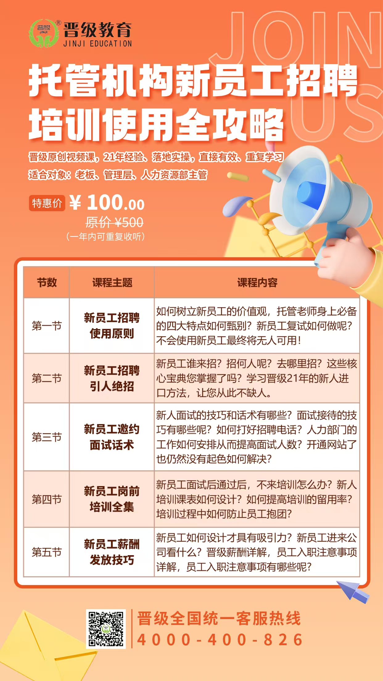 第587期JZY大讲堂为您带来：托管机构新员工招聘培训使用全攻略