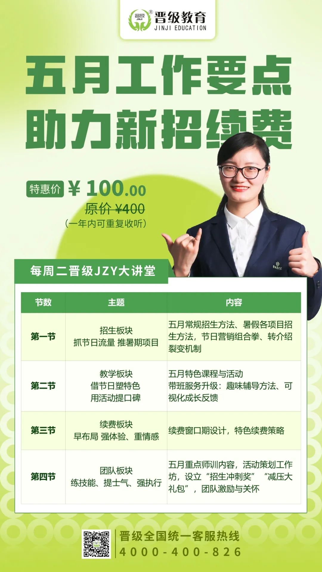 第599期JZY大讲堂为您带来：五月工作要点 助力新招续费