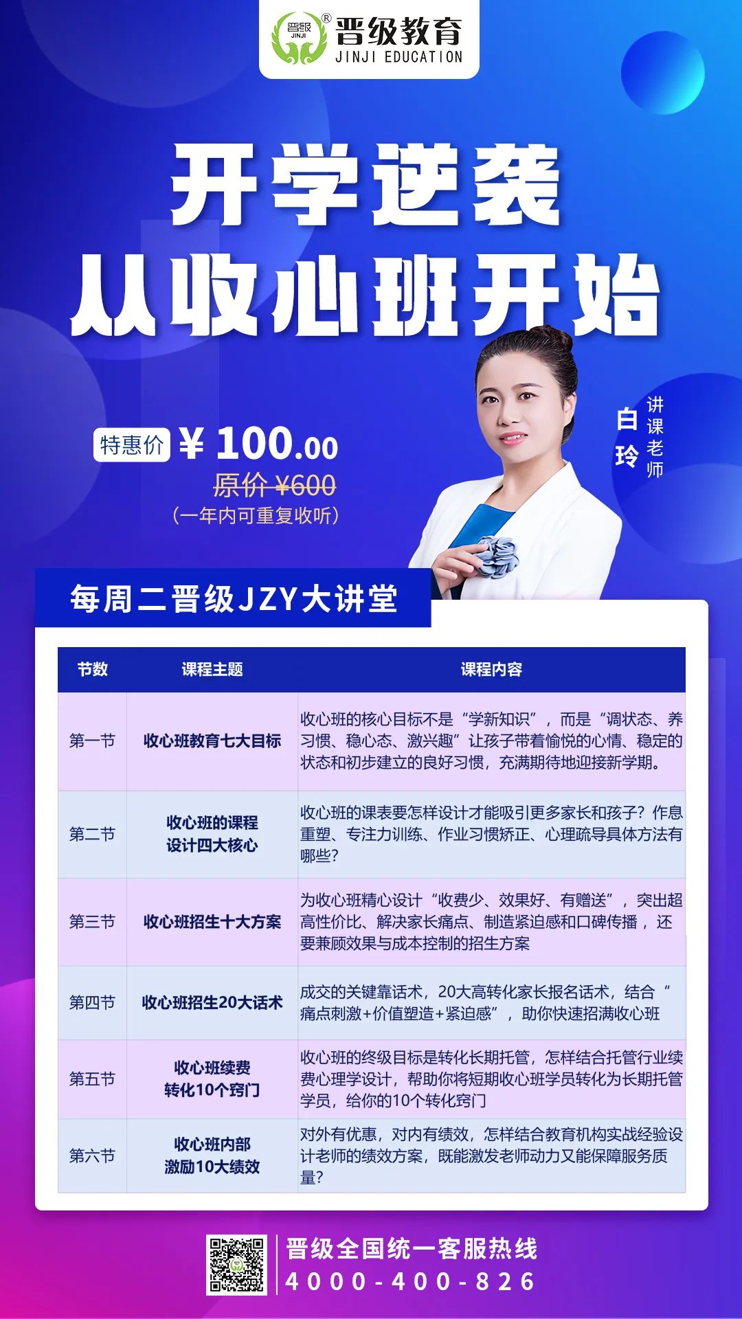 第611期JZY大讲堂为您带来：开学逆袭从收心班开始