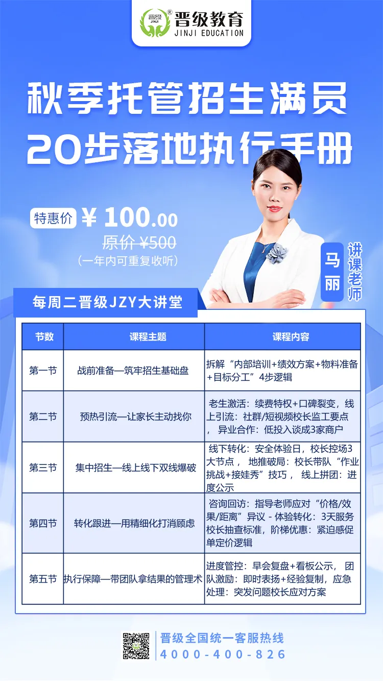全是干货，专治托管运营难题！八月晋级线上课程精彩回顾