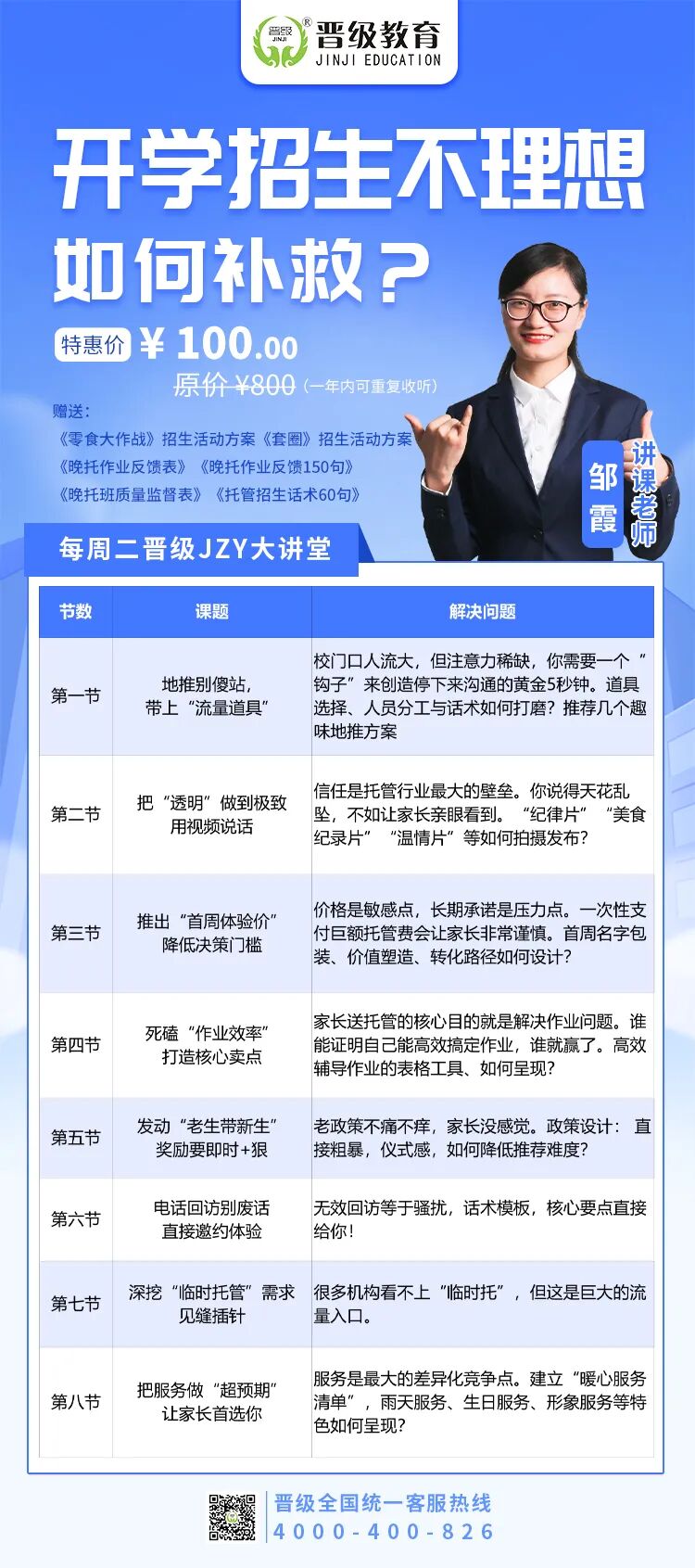 第618期JZY大讲堂为您带来：开学招生不理想？如何挽救！