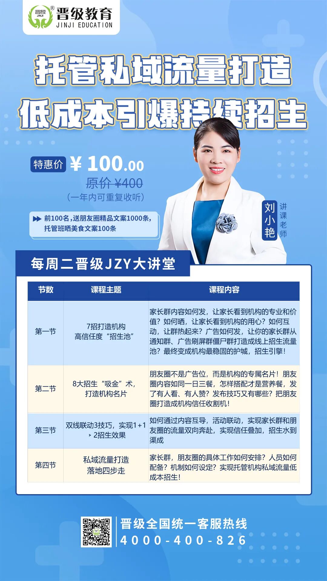 第624期JZY大讲堂为您带来：托管私域流量打造，低成本引爆持续招生